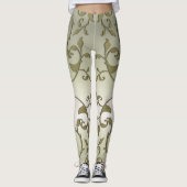 Schoonmaakeffect met schopende olijfbladeren leggings (Voorkant)