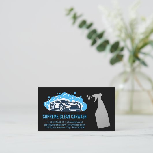 Schoonmaakflesje | Visitekaartje van Logo (Staand voorkant)