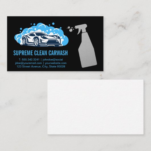 Schoonmaakflesje | Visitekaartje van Logo (Voorkant / Achterkant)