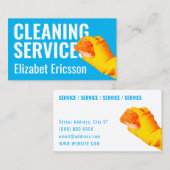 Schoonmaakgeïnspireerde reinigingshand visitekaartje (Voorkant / Achterkant)