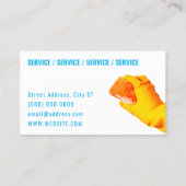 Schoonmaakgeïnspireerde reinigingshand visitekaartje (Achterkant)