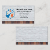 Schoonmaakgereedschap | Brick en hout Visitekaartje (Voorkant / Achterkant)