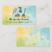 Schoonmaakgereedschap pictogram | Sanitair Service Visitekaartje (Voorkant / Achterkant)