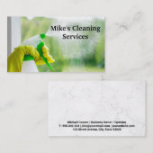 Schoonmaakglazen spuitbus visitekaartje (Voorkant / Achterkant)