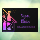 Schoonmaakholografie van het schoonmaakhuis raamsticker (Vel 3)