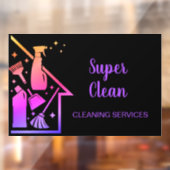 Schoonmaakholografie van het schoonmaakhuis raamsticker (Vel 2)