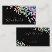 Schoonmaakholografisch giststof mousserend zwart visitekaartje (Voorkant / Achterkant)