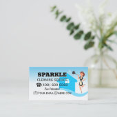 Schoonmaakhuis Janitorial Maid Huishouding Visitekaartje (Staand voorkant)