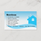 Schoonmaakhuis Janitorial Maid Huishouding Visitekaartje (Achterkant)