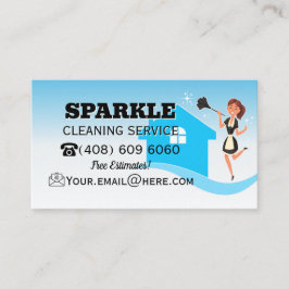 Schoonmaakhuis Janitorial Maid Huishouding Visitekaartje