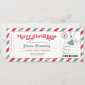 Schoonmaakhuis Kerstdienst Certificaat Ticket Kaart (Voorkant)