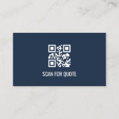 Schoonmaakhuis QR-code Roze Marineblauw Visitekaartje (Achterkant)