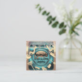 Schoonmaakhuis QR-code Stuurprogramma Gold Wasseri Vierkante Visitekaartje (Staand voorkant)