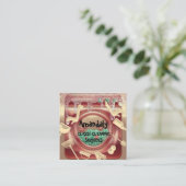 Schoonmaakhuis QR-code Zeep Gold Zeep Vierkante Visitekaartje (Staand voorkant)