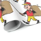 Schoonmaakjongen schetst goed kind cadeaupapier (Rol Hoek)