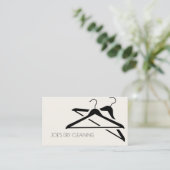 Schoonmaakkaartsjabloon voor droog reinigen visitekaartje (Staand voorkant)