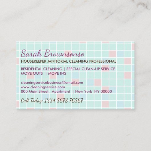 Schoonmaakklant Sale Korting Aanbevelingskaartje (Achterkant)