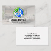 Schoonmaakmachine | Diensten van huisschoonmaakste Visitekaartje (Voorkant / Achterkant)