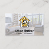 Schoonmaakmachine | House Services Logo Visitekaartje (Voorkant)