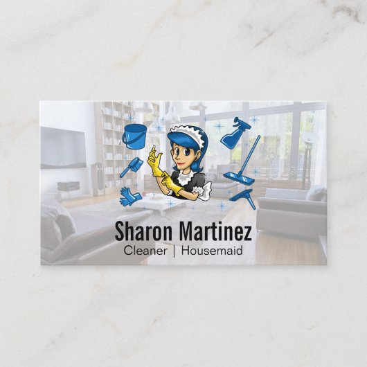 Schoonmaakmachine | House Services Visitekaartje (Voorkant)