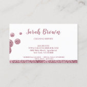 Schoonmaakmais Janitorial sparking Bubble Visitekaartje (Achterkant)