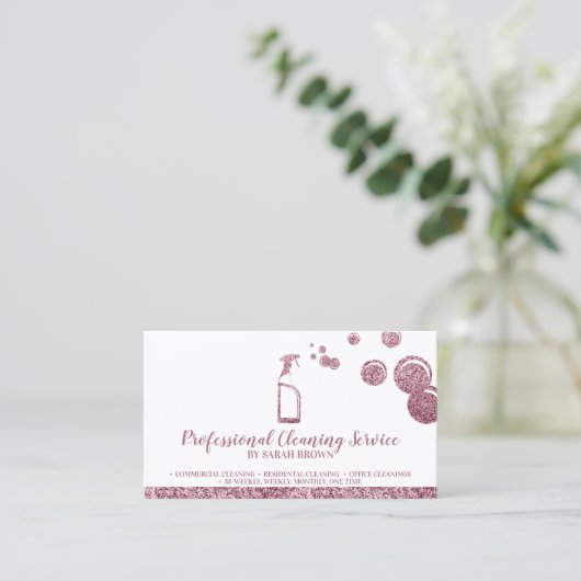 Schoonmaakmais Janitorial sparking Bubble Visitekaartje (Staand voorkant)