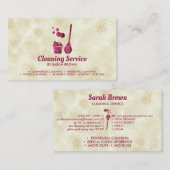 Schoonmaakmais Janitorial sparking Pink Gold Visitekaartje (Voorkant / Achterkant)