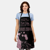 Schoonmaakmais Janitorial sparkle spray roze draai Schort (Gedragen)