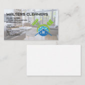 Schoonmaakmiddelen Diensten Logo | huiskamer Visitekaartje (Voorkant / Achterkant)