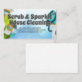 Schoonmaakmiddelen en -apparaten | huisbewaarder visitekaartje (Voorkant / Achterkant)