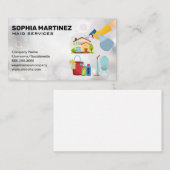 Schoonmaakmiddelen en -apparatuur visitekaartje (Voorkant / Achterkant)