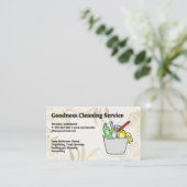 Schoonmaakmiddelen in de Bucket Visitekaartje (Staand voorkant)