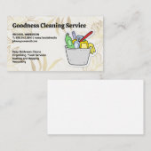 Schoonmaakmiddelen in de Bucket Visitekaartje (Voorkant / Achterkant)