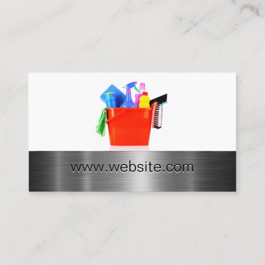 Schoonmaakmiddelen in emmer visitekaartje (Achterkant)