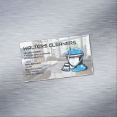 schoonmaakmiddelen | Mop en zeepemmer Magnetisch Visitekaartje (Voorbeeld)