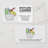 schoonmaakmiddelen voor dienstmeisjes | Badkamer T Visitekaartje (Voorkant / Achterkant)