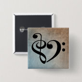 Schoonmaakmodel voor wasgoed papier vierkante button 5,1 cm (Voorkant /achterkant)