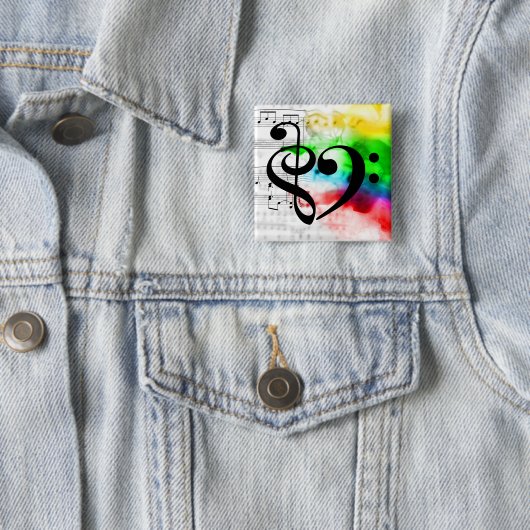 Schoonmaakmodel voor wasgoed  papier vierkante button 5,1 cm (In situ)