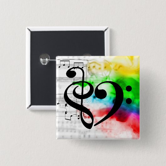 Schoonmaakmodel voor wasgoed  papier vierkante button 5,1 cm (Voorkant /achterkant)