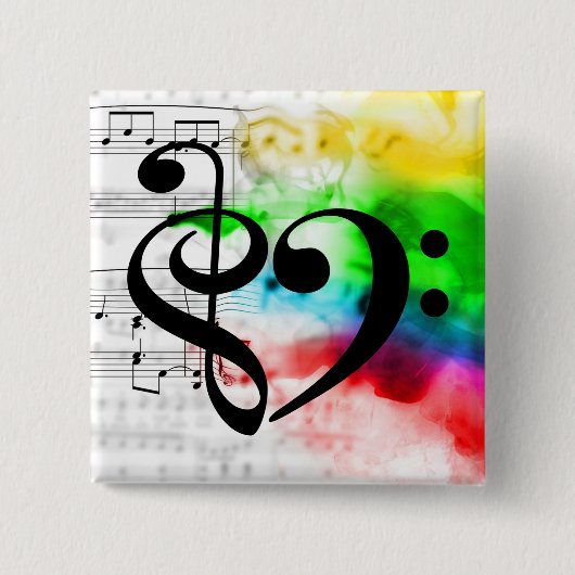 Schoonmaakmodel voor wasgoed papier vierkante button 5,1 cm (Voorkant)