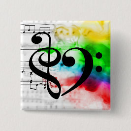 Schoonmaakmodel voor wasgoed  papier vierkante button 5,1 cm