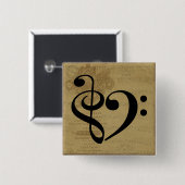 Schoonmaakmodel voor wasgoed  papier vierkante button 5,1 cm (Voorkant /achterkant)