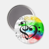 Schoonmaakmodel voor Waterverf in Treble Clef Bass Magneet (Voorkant / Achterkant)
