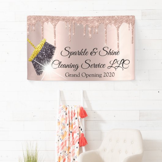 Schoonmaakpannen voor grote openingskamers spandoek (Insitu)