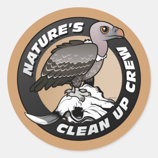 Schoonmaakpersoneel van natuur ronde sticker (Voorkant)