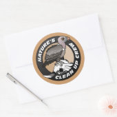 Schoonmaakpersoneel van natuur ronde sticker (Envelop)