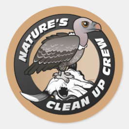 Schoonmaakpersoneel van natuur ronde sticker