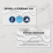 Schoonmaakpictogrammen | Badkamertegels | Zeepschu Visitekaartje (Voorkant / Achterkant)