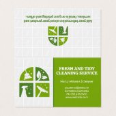 Schoonmaakpictogrammen Groen | Badkamertegels Visitekaartje (Buitenkant ongevouwen)