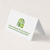 Schoonmaakpictogrammen Groen | Badkamertegels Visitekaartje (Achterkant)